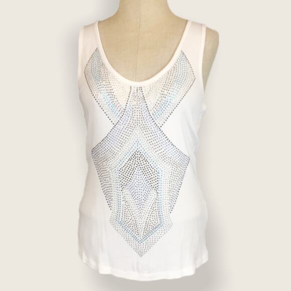 Calvin Klein scoop neck bling tank sz Medium - Picture 1 of 4